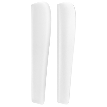 Tăblie de pat cu aripioare, alb, 93x23x118/128 cm, piele eco - Img 4