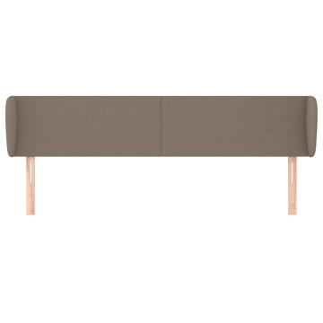 Tăblie de pat cu aripioare gri taupe 183x23x78/88 cm textil - Img 3