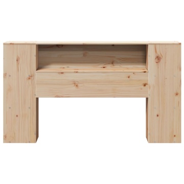 Tăblie de pat cu depozitare, 120 cm, lemn masiv de pin - Img 4