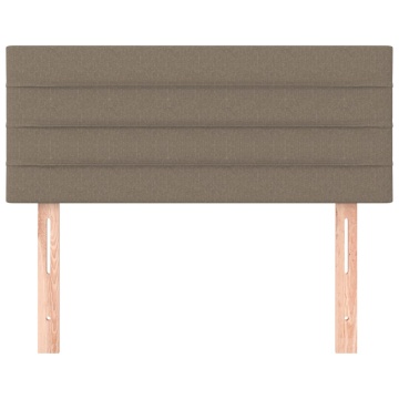 Tăblie de pat, gri taupe, 100x5x78/88 cm, textil - Img 3