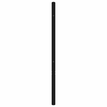 Tăblie de pat metalică, negru, 135 cm - Img 7