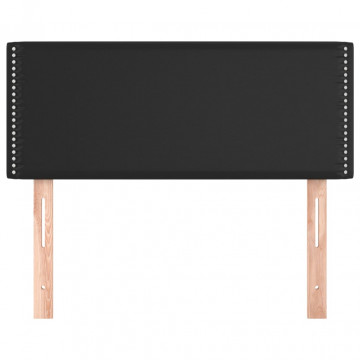 Tăblie de pat, negru, 80x5x78/88 cm, piele ecologică - Img 3