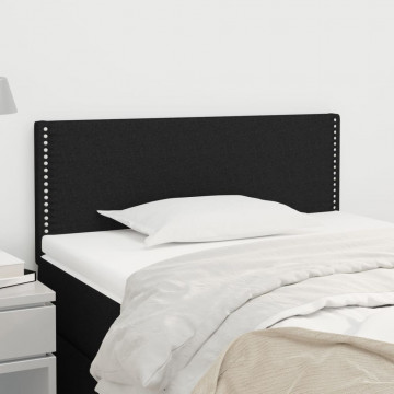 Tăblie de pat, negru, 90x5x78/88 cm, textil - Img 1