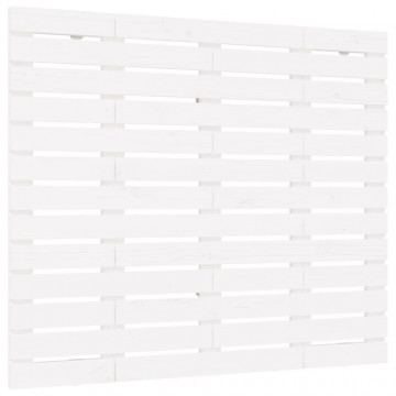 Tăblie de pat pentru perete, alb, 96x3x91,5 cm, lemn masiv pin - Img 2