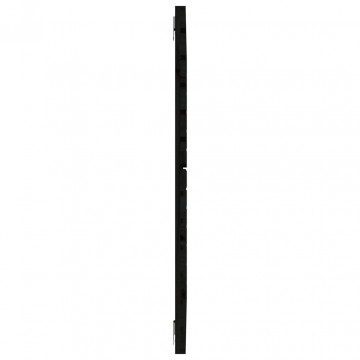 Tăblie de pat pentru perete, negru 126x3x91,5 cm lemn masiv pin - Img 8
