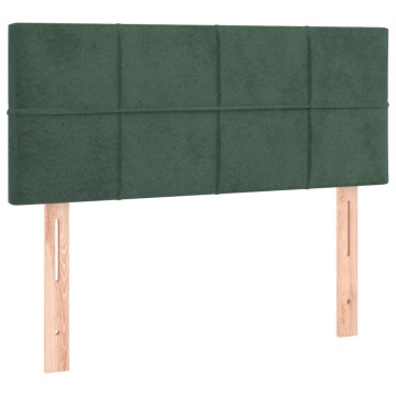 Tăblie de pat, verde închis, 100x5x78/88 cm, catifea - Img 2