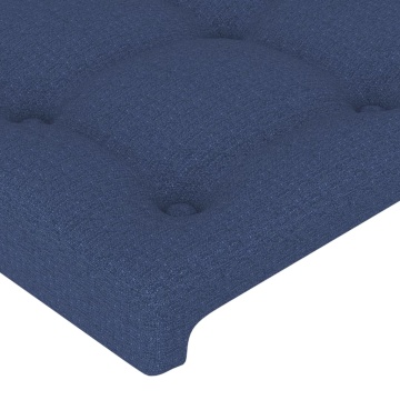 Tăblii de pat, 2 buc, albastru, 100x5x78/88 cm, textil - Img 4