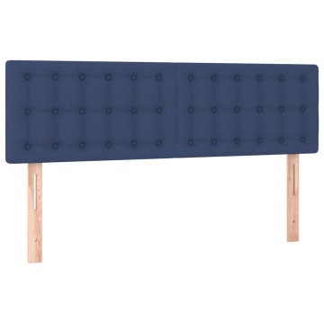 Tăblii de pat, 2 buc., albastru, 72x5x78/88 cm, textil - Img 2