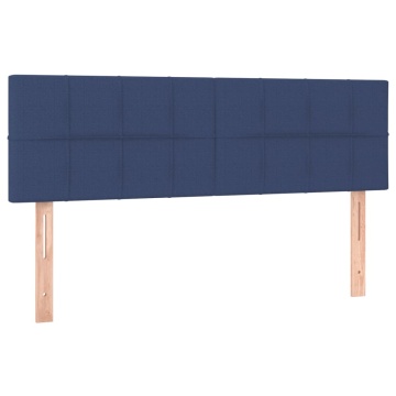 Tăblii de pat, 2 buc., albastru, 72x5x78/88 cm, textil - Img 2