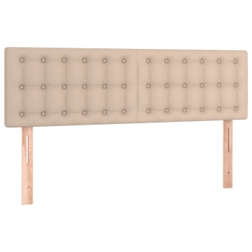 Tăblii de pat 2 buc. cappuccino 72x5x78/88 cm piele ecologică - Img 2
