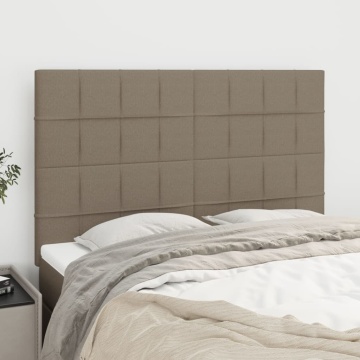 Tăblii de pat, 4 buc, gri taupe, 72x5x78/88 cm, textil - Img 1