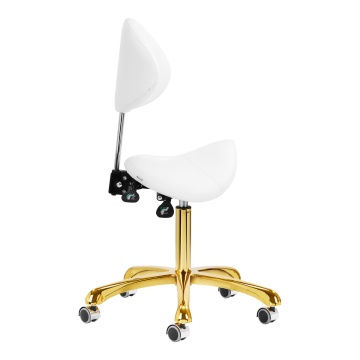 Taburet cosmetic 1004 Giovanni auriu alb - Img 2