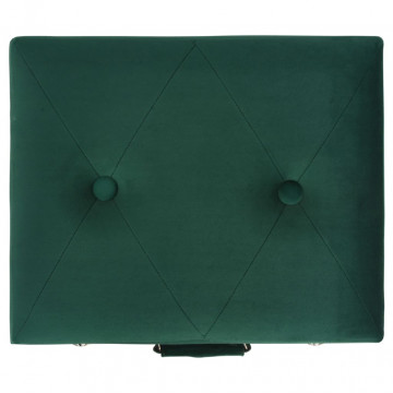 Taburet de depozitare, verde, 40 cm, catifea - Img 4