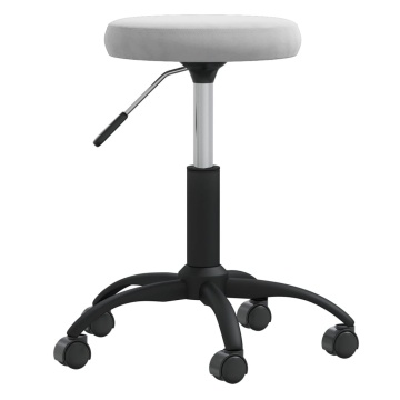Taburet de masaj, gri deschis, catifea - Img 1