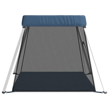Țarc pentru copii cu saltea, bleumarin, pânză textil - Img 8