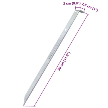 Țăruși de cort, 24 buc., 30 cm, Ø20 mm, oțel galvanizat - Img 6