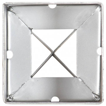 Țăruși de sol, 2 buc., argintiu, 9x9x75 cm, oțel galvanizat - Img 6