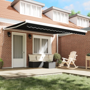 Țesătura de Înlocuire pentru Copertină pentru Cadru 4x3.5 m Negru - Img 3
