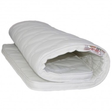 Topper saltea 200x200 spuma 5cm, fermitate moale, spuma poliuretanica, husa fixa matlasata, microfibra, Saltsib - Img 1
