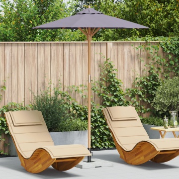 Umbrela de grădină Gri închis 180x230 cm din Bambus - Img 1