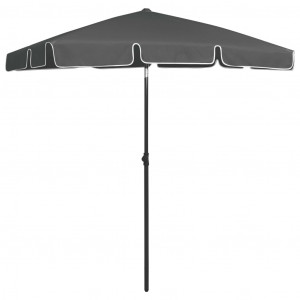 Umbrelă de plajă, antracit, 180x120 cm - Img 4