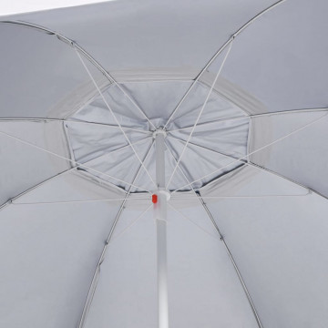 Umbrelă de plajă cu pereți laterali Antracit 215 cm - Img 5