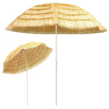 Umbrelă de plajă, natural, 300 cm, stil hawaiian - Img 2