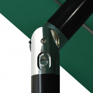 Umbrelă de soare 3 niveluri, stâlp de aluminiu, verde, 3,5 m - Img 5