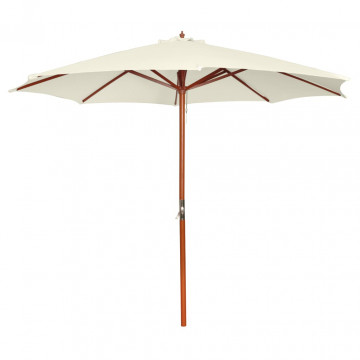 Umbrelă de soare, 300 x 258 cm, alb nisipiu - Img 1