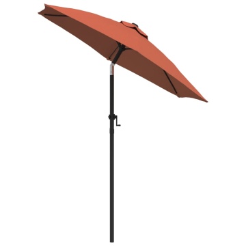 Umbrelă de soare, cărămiziu, 200 x 224 cm, aluminiu - Img 3