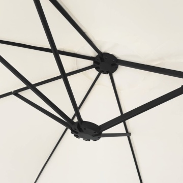 Umbrelă de soare cu două capete, alb nisipiu, 449x245 cm - Img 5