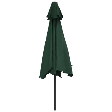 Umbrelă de soare cu stâlp din oțel 3 m, Verde - Img 4