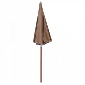 Umbrelă de soare cu stâlp din oțel, gri taupe, 240 cm - Img 2