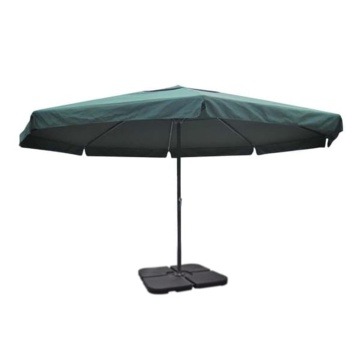 Umbrelă de soare de grădină din aluminiu, bază portabilă, verde - Img 2