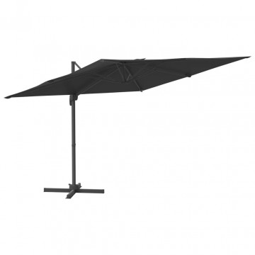 Umbrelă în consolă cu LED, negru, 400x300 cm - Img 2