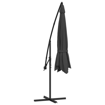 Umbrelă în consolă cu stâlp din aluminiu, 350 cm, antracit - Img 5