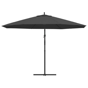 Umbrelă în consolă cu stâlp din aluminiu, 350 cm, antracit - Img 8