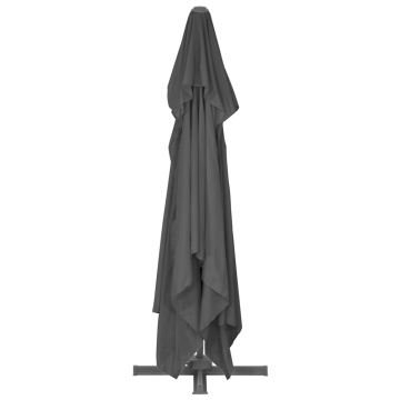 Umbrelă în consolă cu stâlp din aluminiu, 400x300 cm, antracit - Img 8