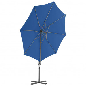Umbrelă în consolă cu stâlp din oțel, albastru azuriu, 300 cm - Img 4