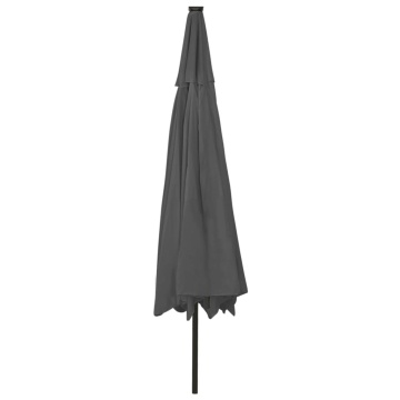 Umbrelă soare de grădină cu LED-uri, antracit, 400 cm - Img 7