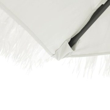Umbrelă soare de grădină stâlp din oțel, alb 290x290x238 cm - Img 7