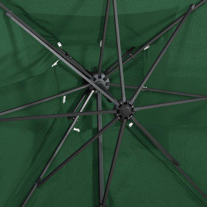 Umbrelă suspendată cu înveliș dublu, verde, 250x250 cm - Img 2