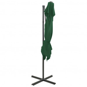 Umbrelă suspendată cu înveliș dublu, verde, 250x250 cm - Img 8