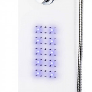 Unitate panou de duș, aluminiu, 20 x 44 x 130 cm, alb - Img 4
