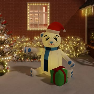 Ursuleț gonflabil de Crăciun cu LED, 180 cm - Img 1