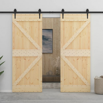 Ușă, 90x210 cm, lemn masiv de pin - Img 6