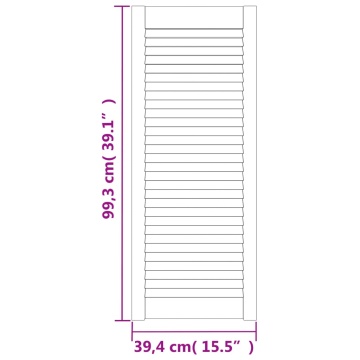 Ușă de dulap cu design lambriu, 99,3x39,4 cm, lemn masiv de pin - Img 5