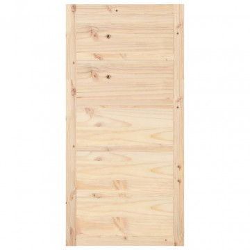 Ușă de hambar, 100x1,8x204,5 cm, lemn masiv de pin - Img 4
