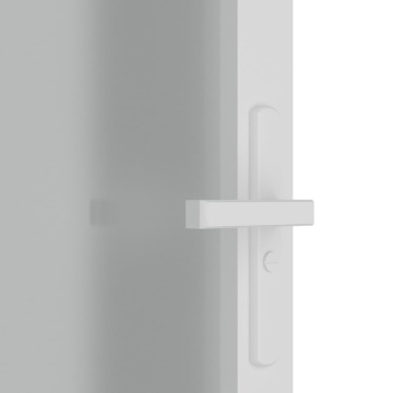 Ușă de interior, 93x201,5 cm, alb,sticlă mată și aluminiu - Img 6