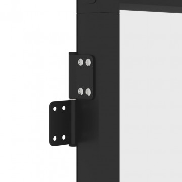 Ușă de interior negru 93x201,5 cm sticlă securiz./aluminiu slim - Img 7